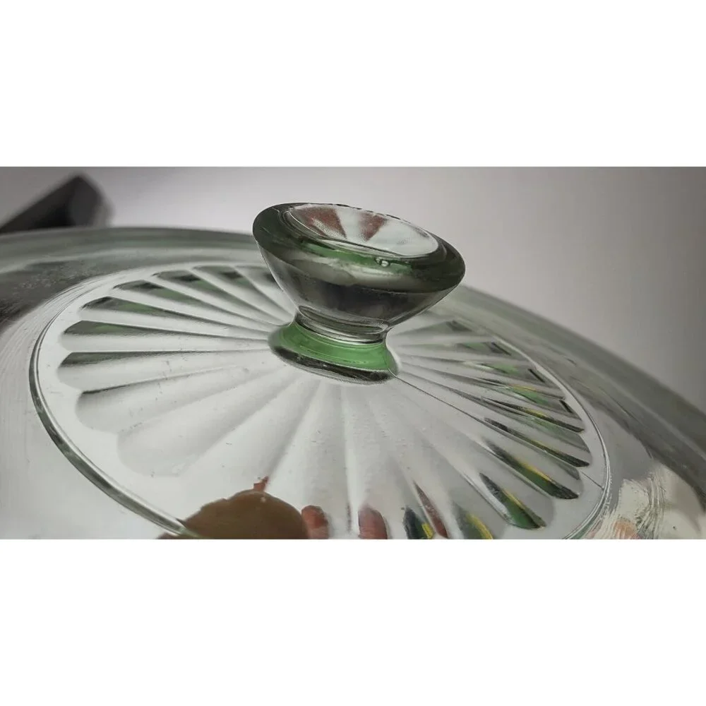 Pyrex 024 Clear Light Green Tint 2 Quart Casserole W/Lid